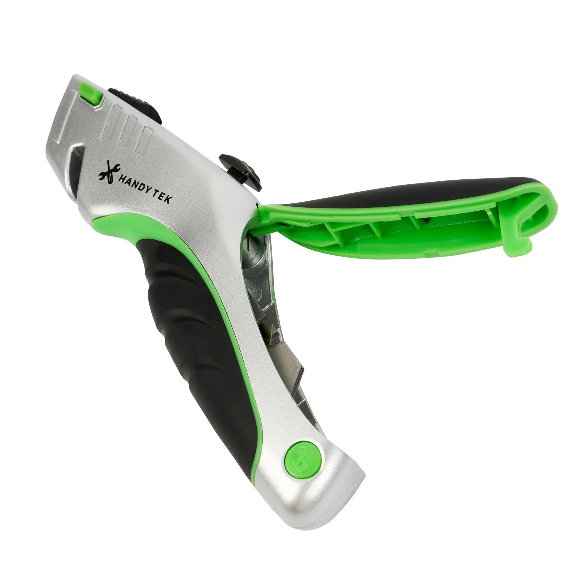 Handy Tek Silver Utility Knife - Quick Change, Heavy Duty - 7" - 12 count box