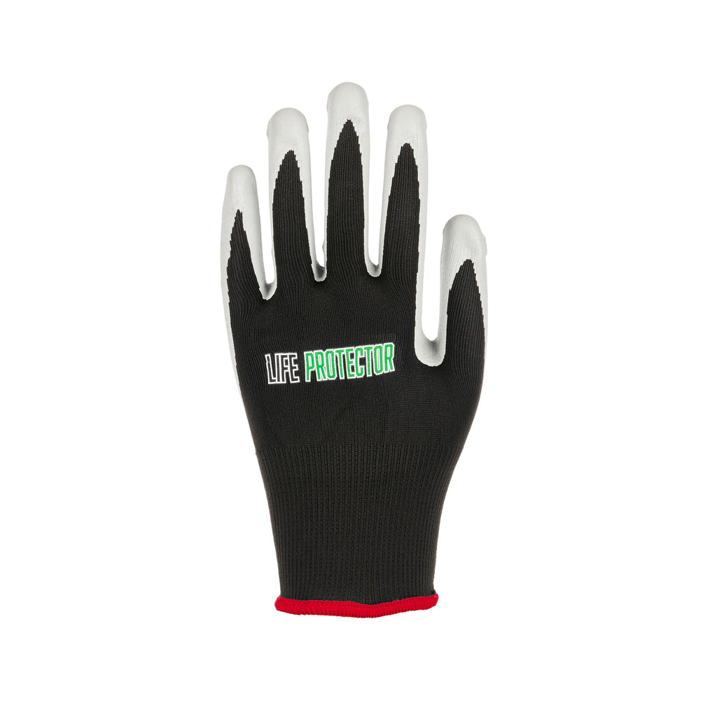 Life Protector Black Nylon Small Work Gloves - with Foam Nitrile Palm Coating - Pair - 10 count box
