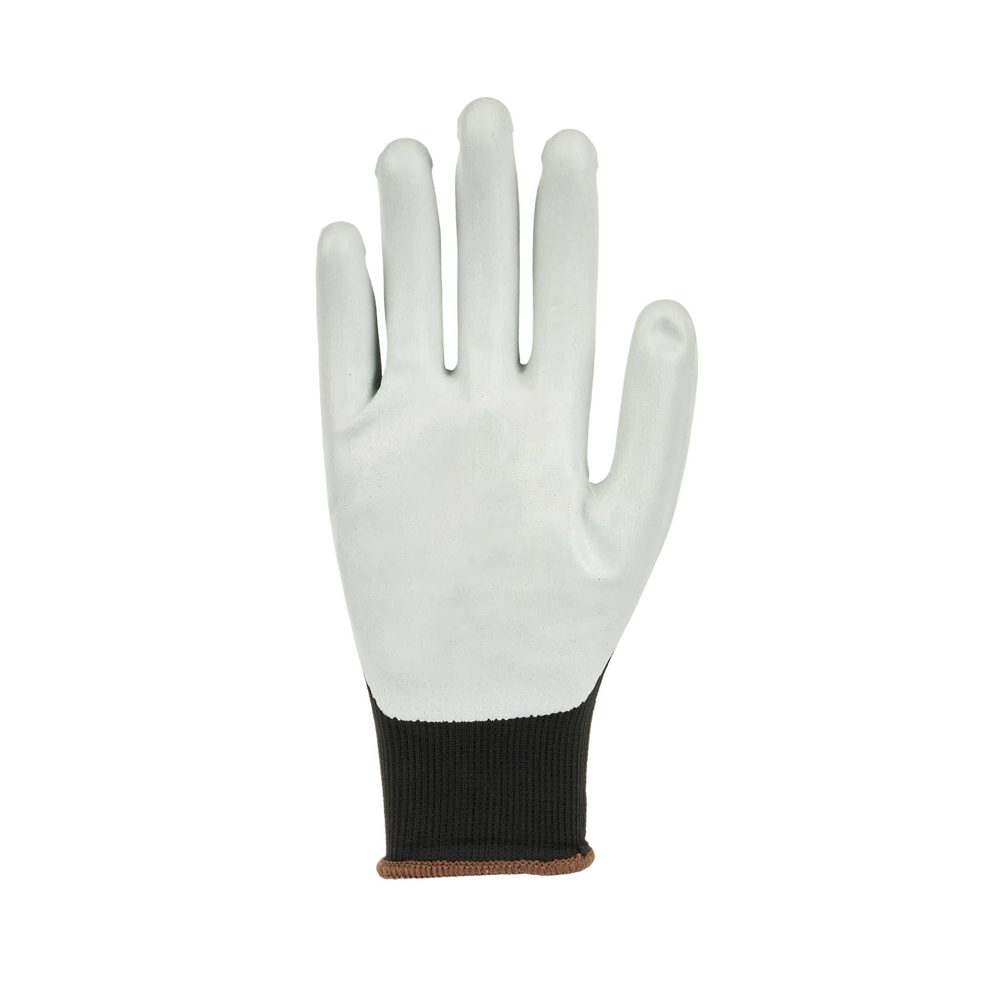 Life Protector Black Nylon Large Work Gloves - with Foam Nitrile Palm Coating - Pair - 1 count box