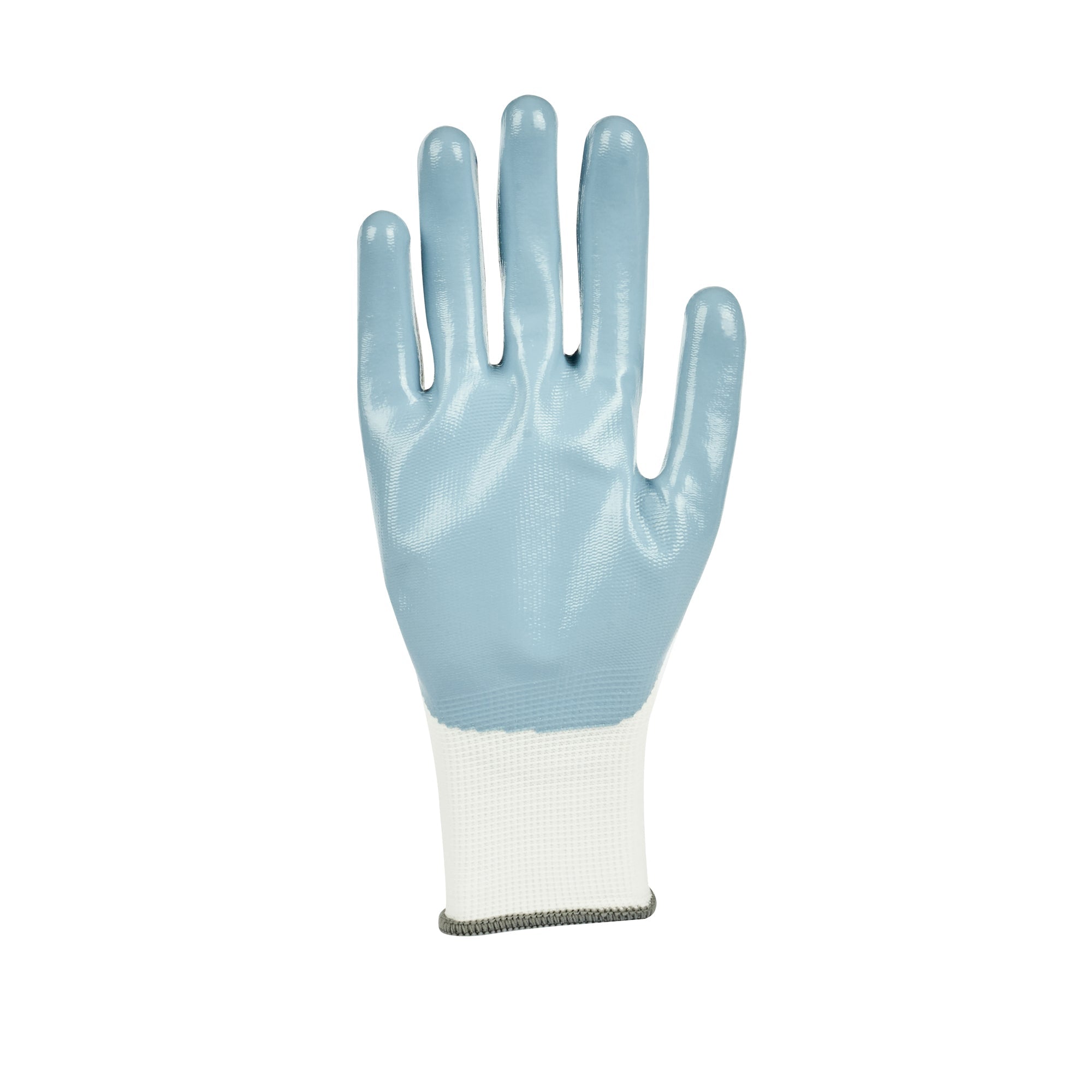 Life Protector White Nylon Extra Large Work Gloves - with Flat Nitrile Palm Coating - Pair - 1 count box