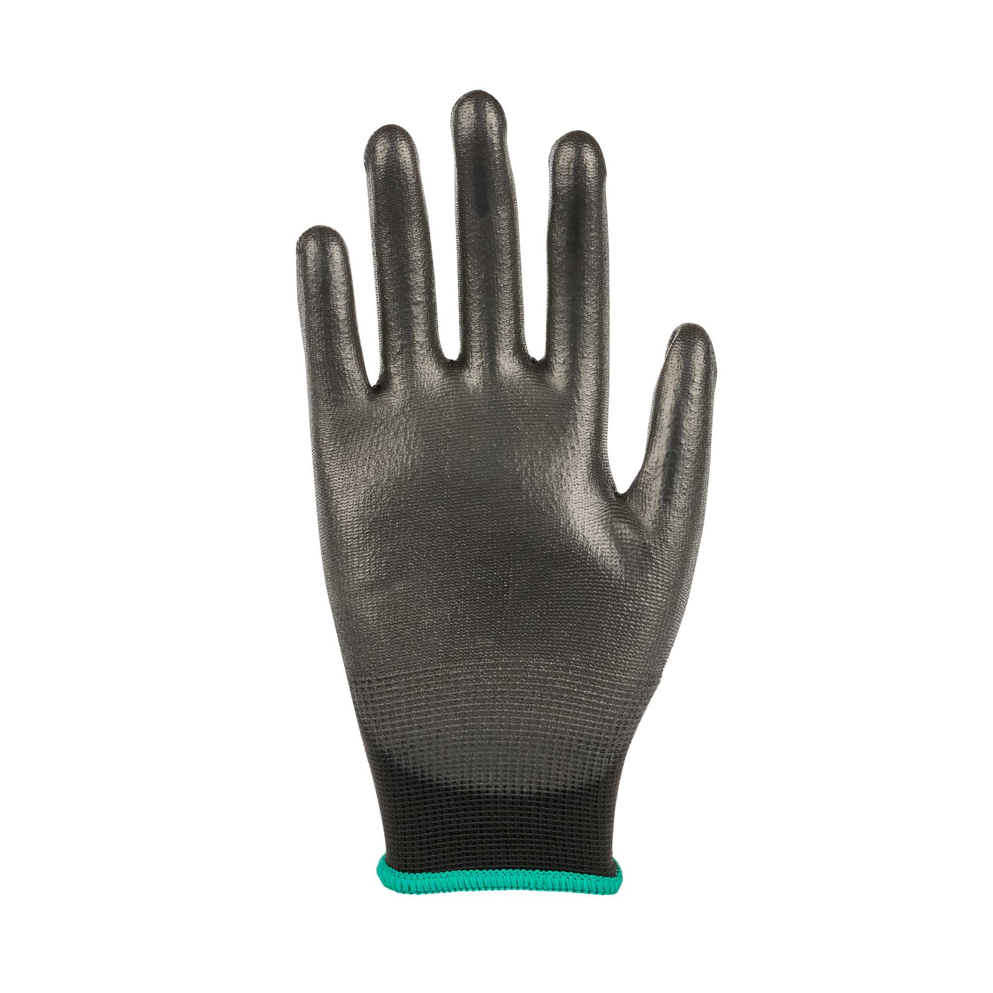 Life Protector Black Nylon Medium Work Gloves - with Polyurethane Palm Coating - Pair - 1 count box