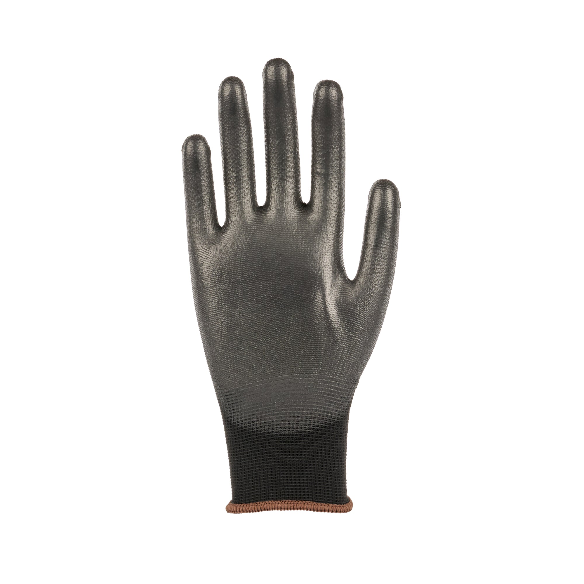 Life Protector Black Nylon Large Work Gloves - with Polyurethane Palm Coating - Pair - 10 count box