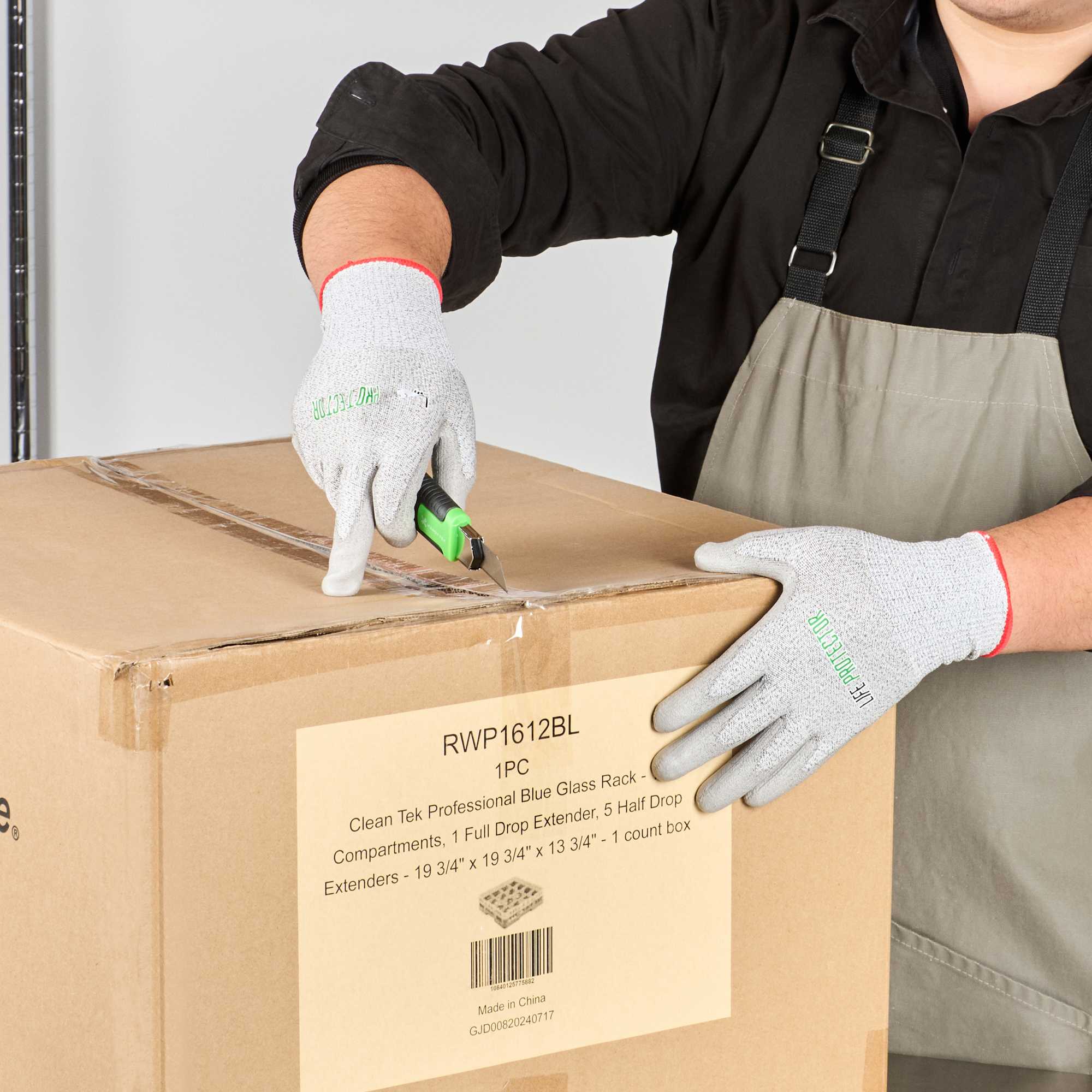 Life Protector Gray HPPE Polyester / Spandex Small Work Gloves - with Polyurethane Palm Coating, Cut-Resistant - Pair - 1 count box