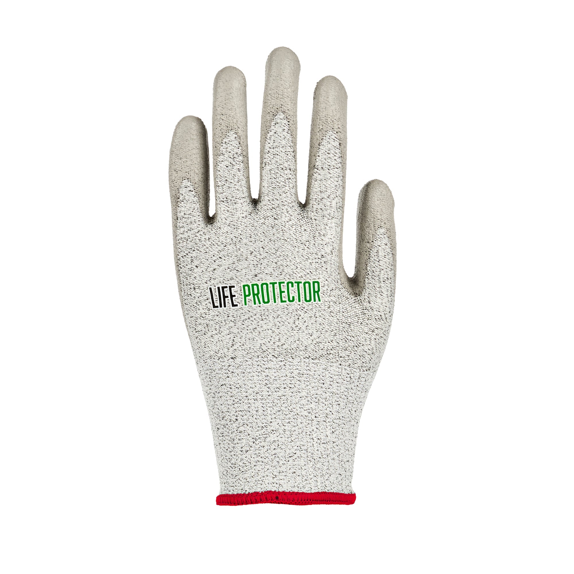 Life Protector Gray HPPE Polyester / Spandex Small Work Gloves - with Polyurethane Palm Coating, Cut-Resistant - Pair - 10 count box