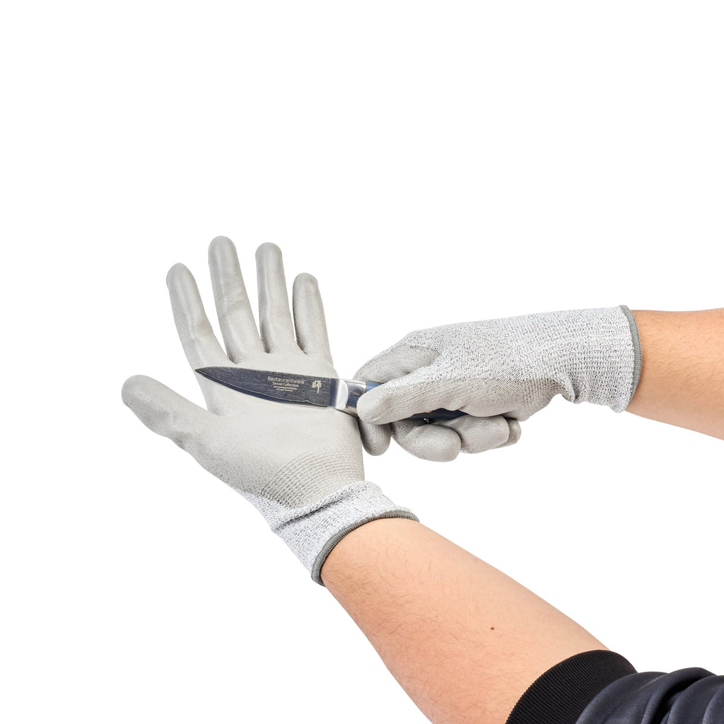 Life Protector Gray HPPE Polyester / Spandex Extra Large Work Gloves - with Polyurethane Palm Coating, Cut-Resistant - Pair - 10 count box