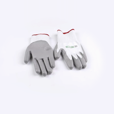 Life Protector White HPPE Polyester / Spandex Small Work Gloves - with Polyurethane Palm Coating, Cut-Resistant - Pair - 10 count box