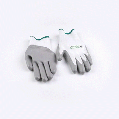 Life Protector White HPPE Polyester / Spandex Medium Work Gloves - with Polyurethane Palm Coating, Cut-Resistant - Pair - 1 count box