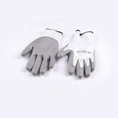 Life Protector White HPPE Polyester / Spandex Large Work Gloves - with Polyurethane Palm Coating, Cut-Resistant - Pair - 10 count box