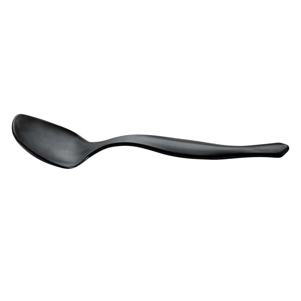 Cater Tek Black Plastic Serving Spoon - 8 1/2" - 100 count box