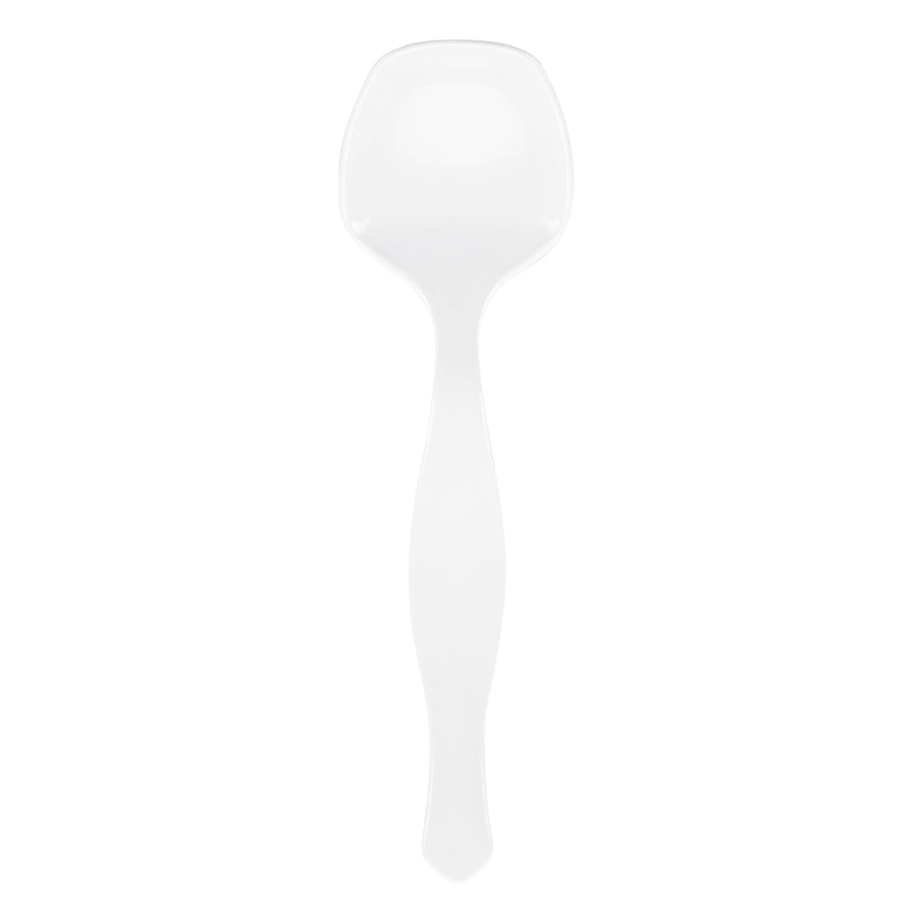 Cater Tek White Plastic Serving Spoon - 8 1/2" - 100 count box