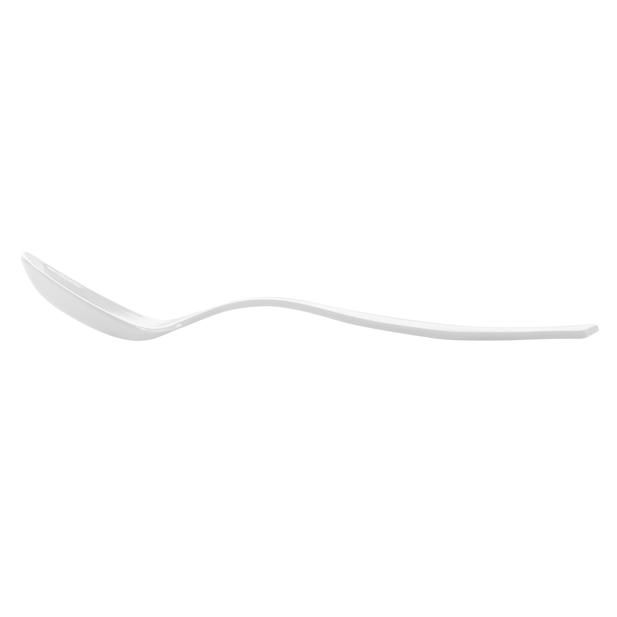 Cater Tek White Plastic Serving Spoon - 8 1/2" - 100 count box