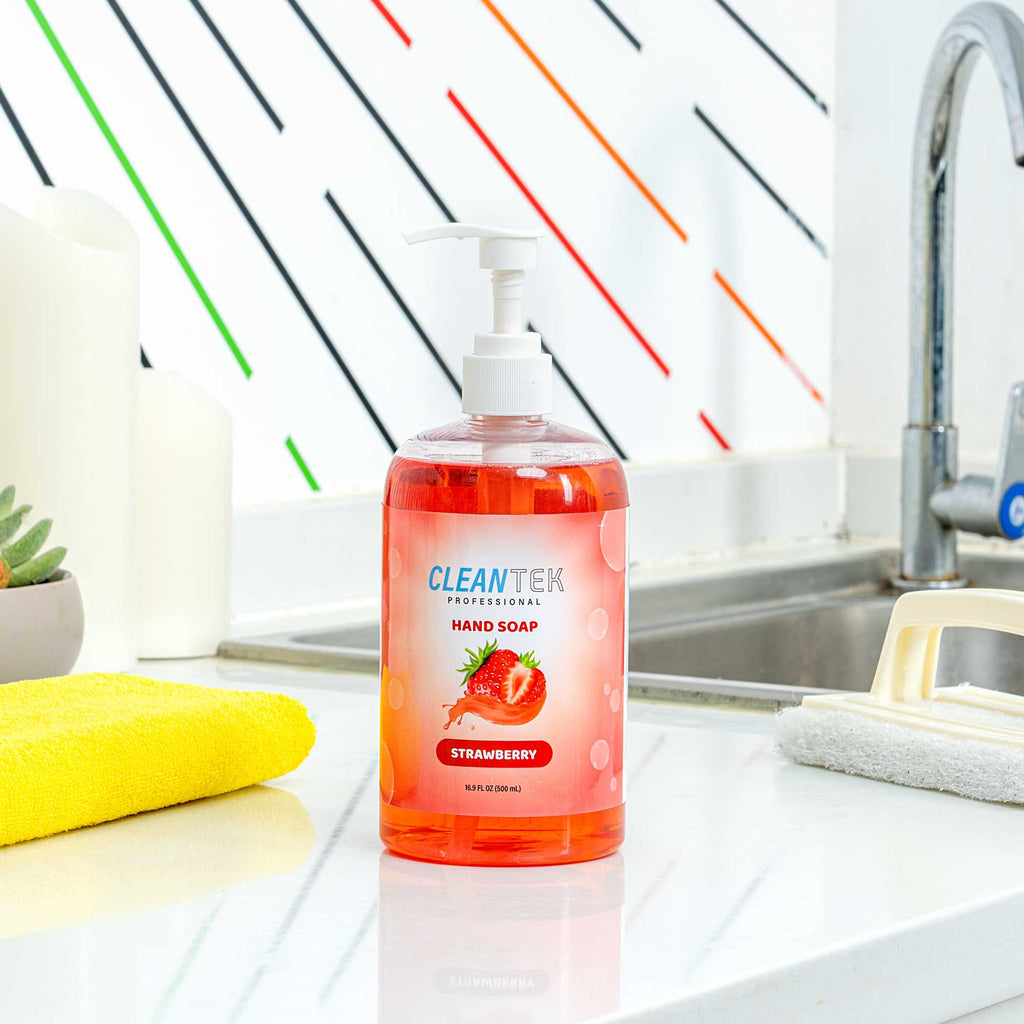 Clean Tek Professional 16.9 fl. oz Liquid Hand Soap - Strawberry - 24 count box