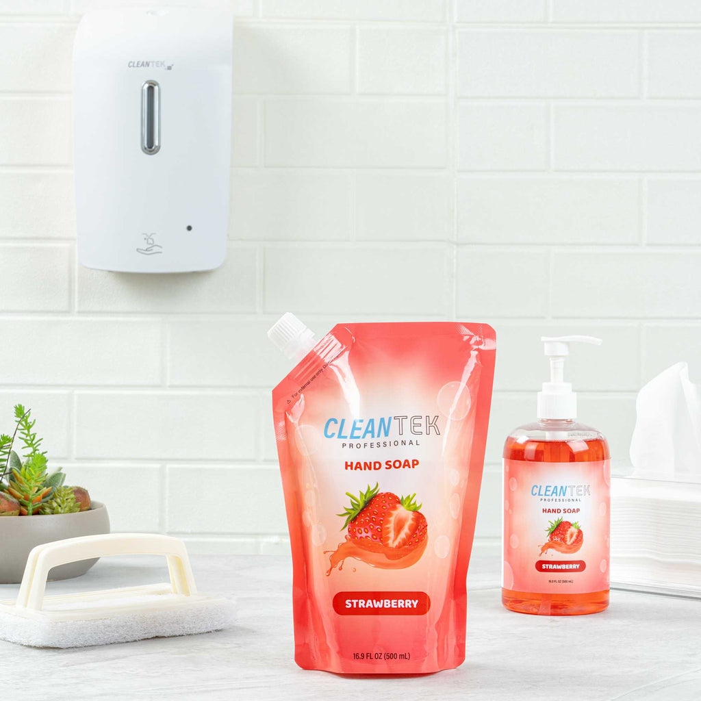 Clean Tek Professional 16.9 fl. oz Liquid Hand Soap Refill - Strawberry - 24 count box