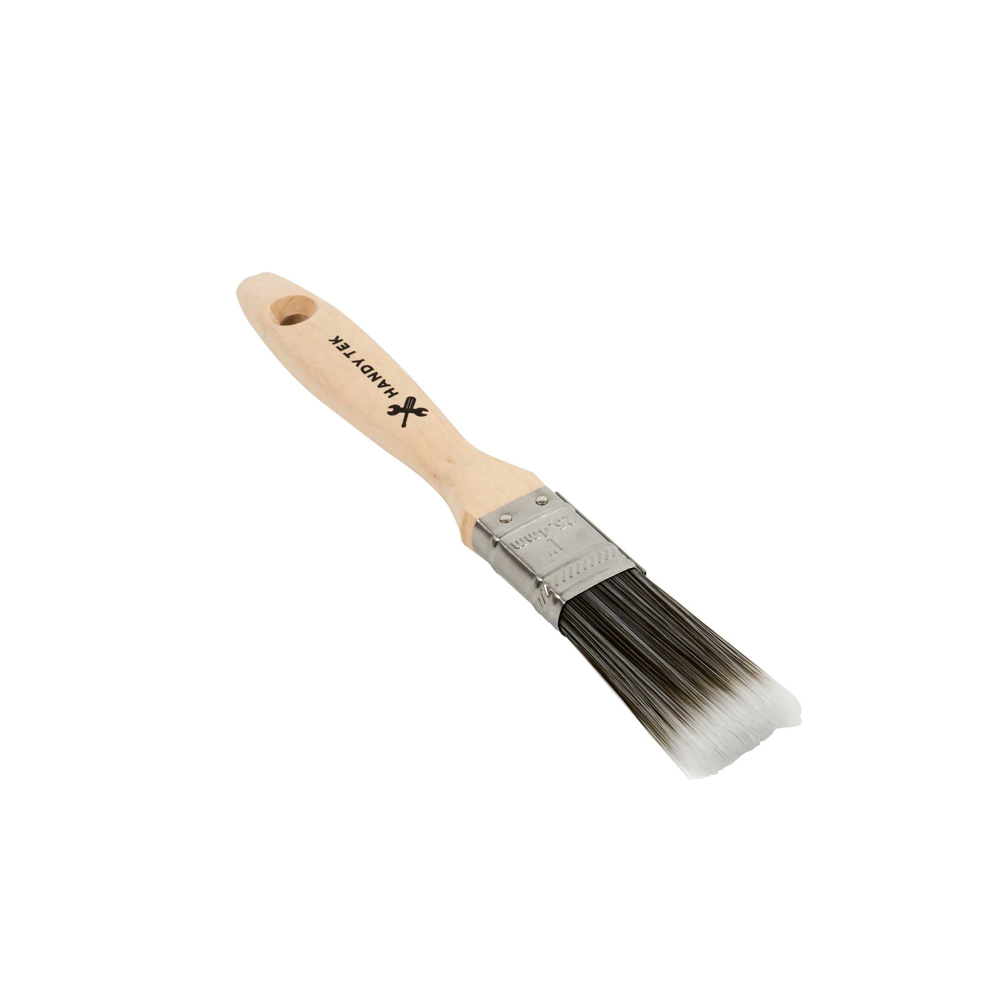 Handy Tek Synthetic Polyester Paint Brush - Flat, Beaver Tail - 1" - 6 count box