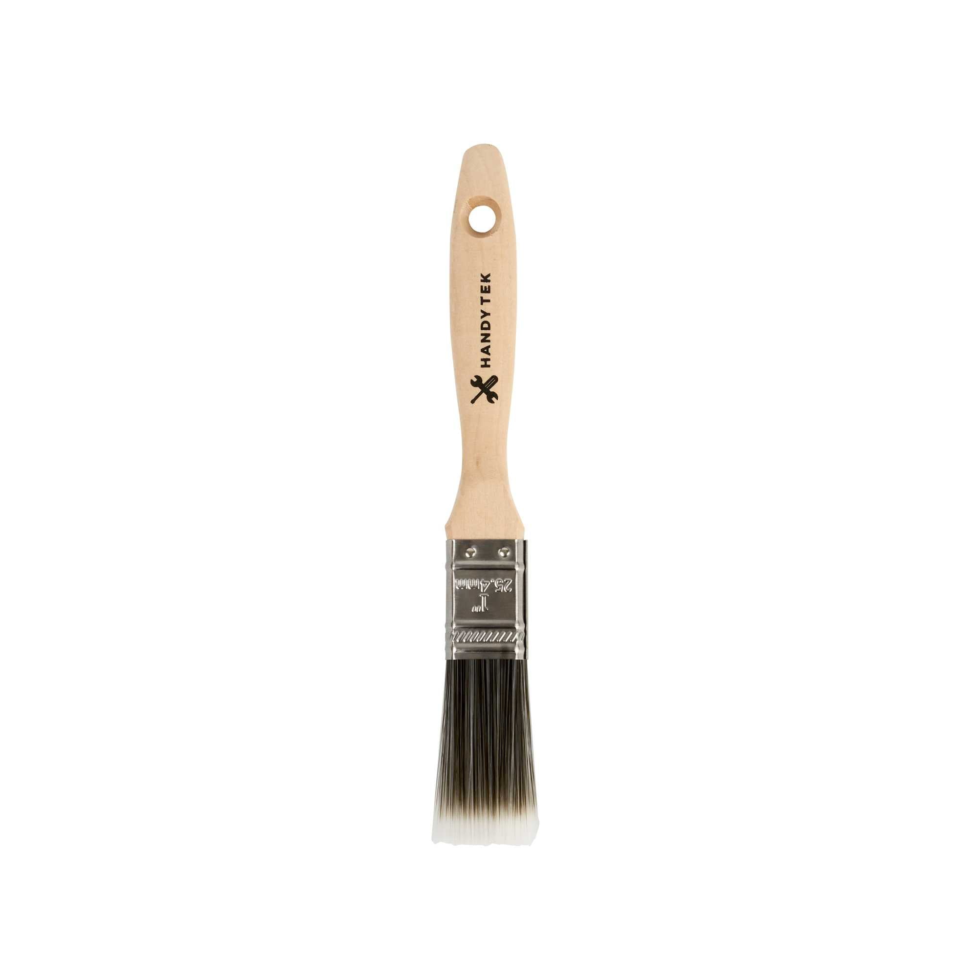 Handy Tek Synthetic Polyester Paint Brush - Flat, Beaver Tail - 1" - 144 count box