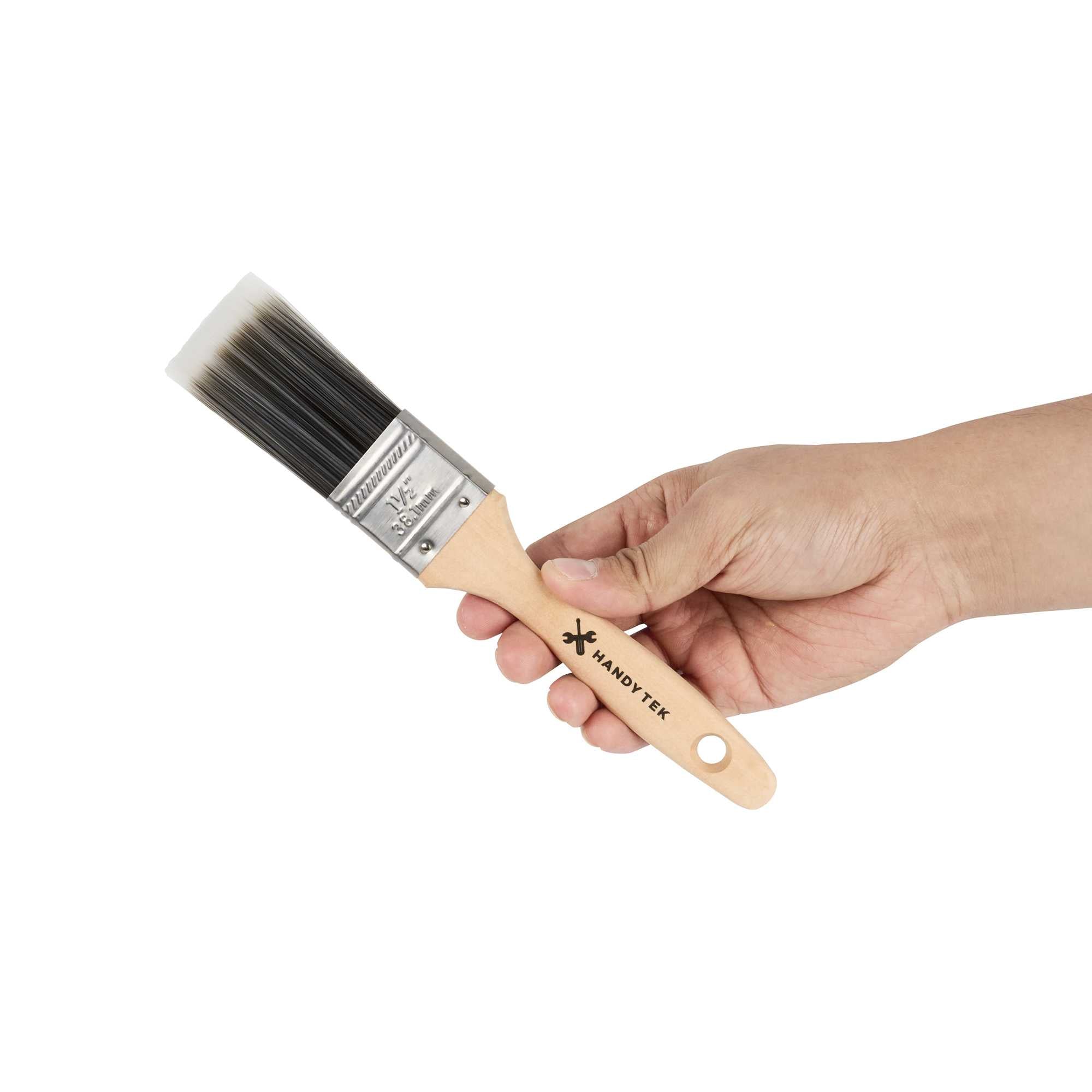 Handy Tek Synthetic Polyester Paint Brush - Flat, Beaver Tail - 1 1/2" - 1 count box