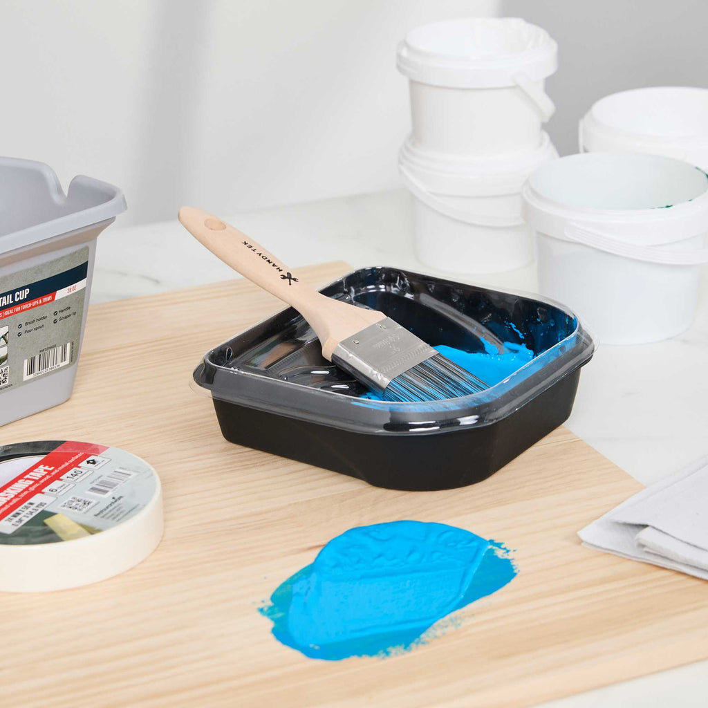 Handy Tek Synthetic Polyester Paint Brush - Flat, Beaver Tail - 2" - 120 count box