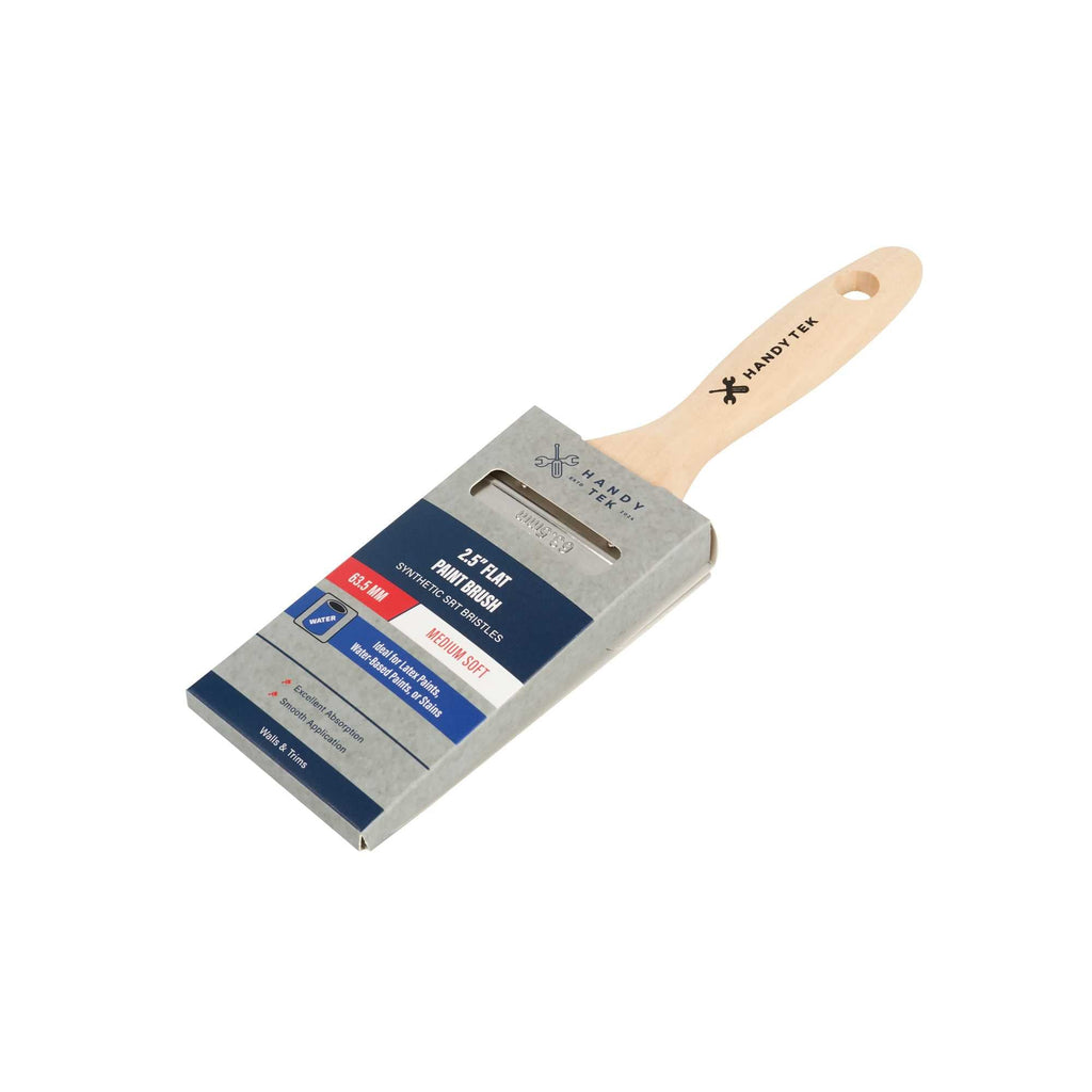 Handy Tek Synthetic Polyester Paint Brush - Flat, Beaver Tail - 2 1/2" - 1 count box