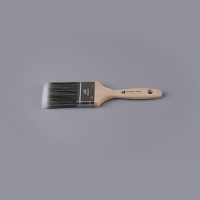 Handy Tek Synthetic Polyester Paint Brush - Flat, Beaver Tail - 2 1/2" - 1 count box