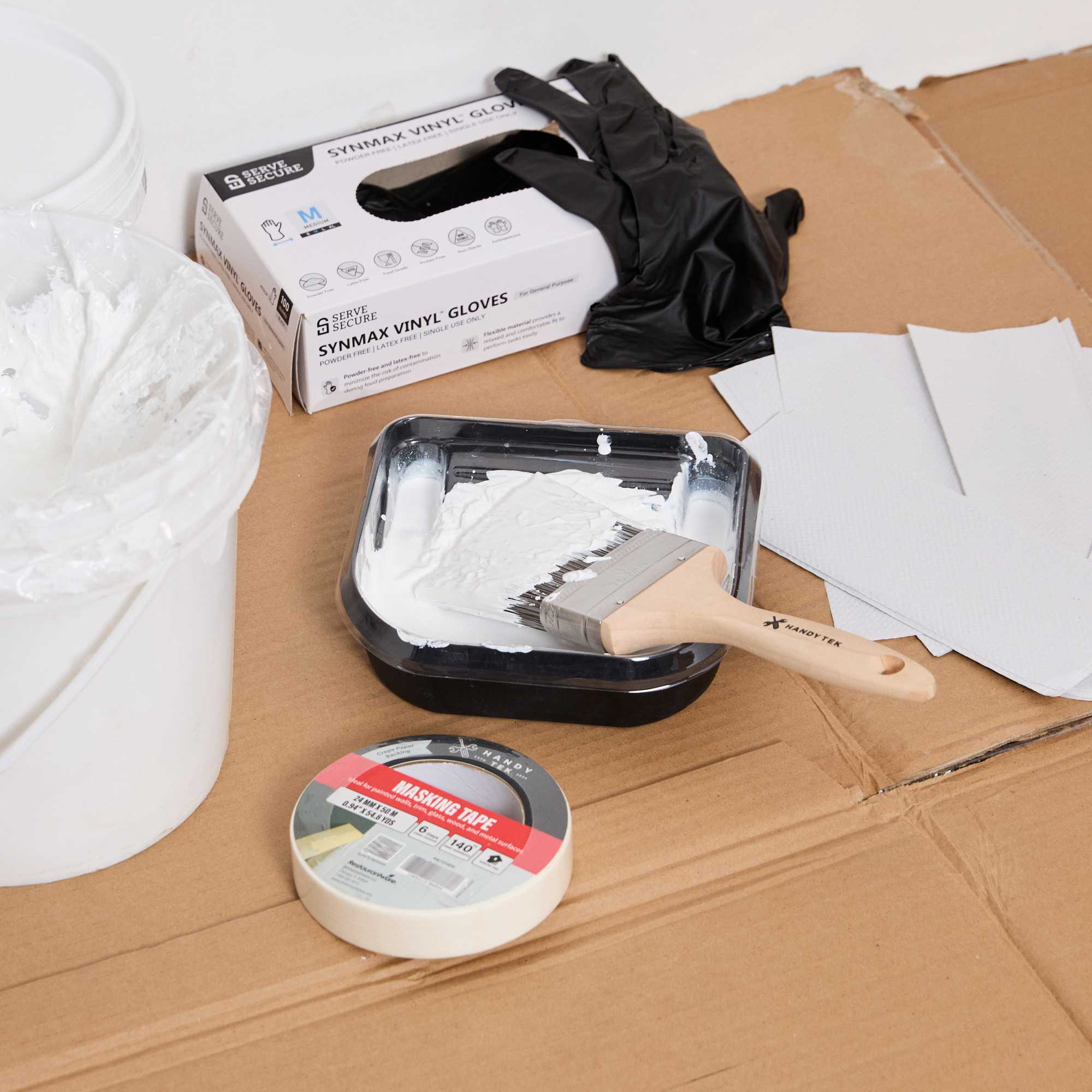 Handy Tek Synthetic Polyester Paint Brush - Flat, Beaver Tail - 3" - 1 count box