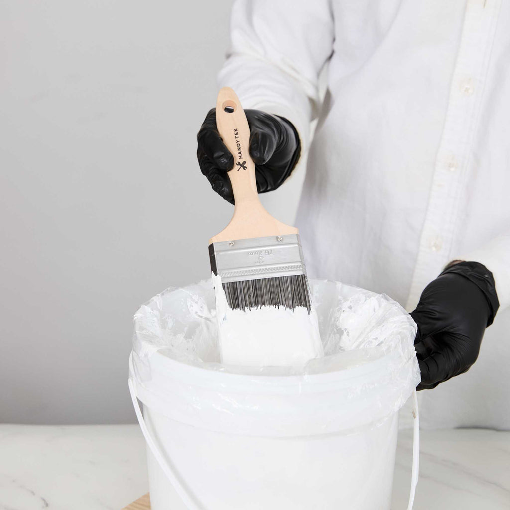 Handy Tek Synthetic Polyester Paint Brush - Flat, Beaver Tail - 3" - 72 count box