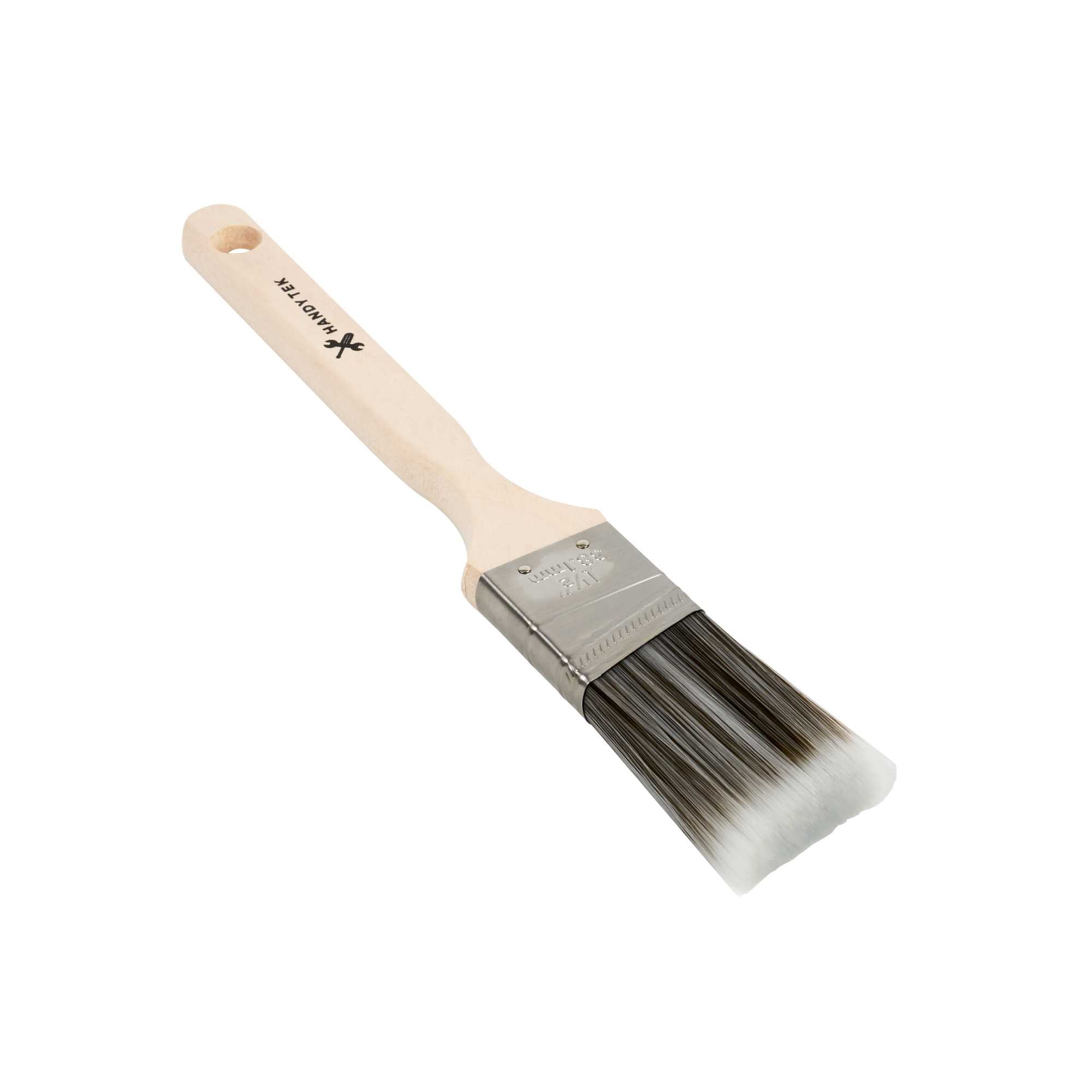 Handy Tek Synthetic Polyester Paint Brush - Angled, Long Handle - 1 1/2" - 120 count box