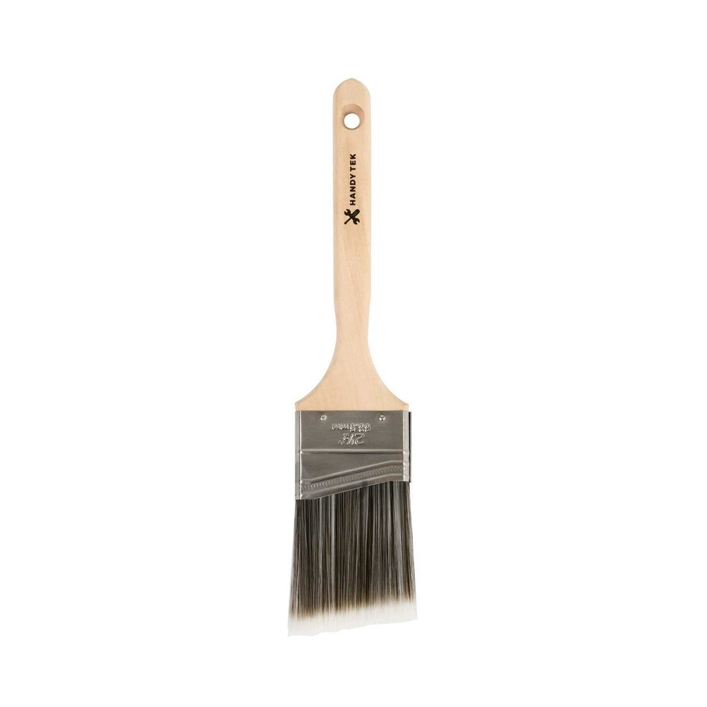 Handy Tek Synthetic Polyester Paint Brush - Angled, Long Handle - 2 1/2" - 1 count box