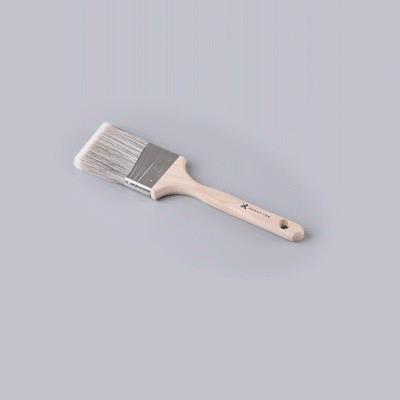 Handy Tek Synthetic Polyester Paint Brush - Angled, Long Handle - 3" - 48 count box