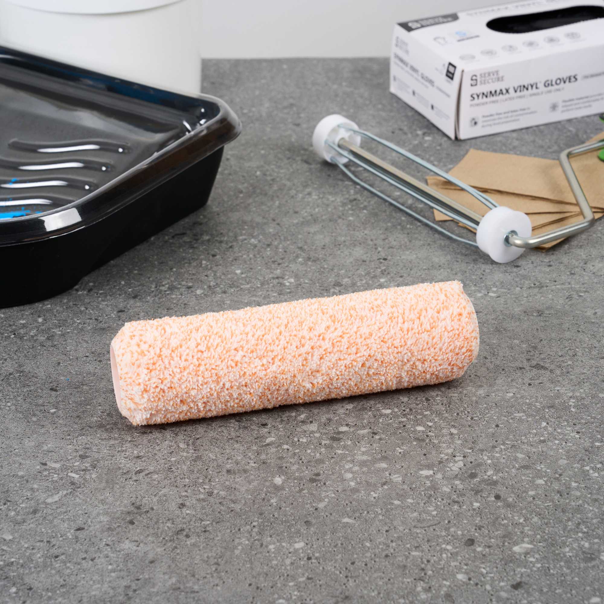 Handy Tek Microfiber Roller Cover - Shed-Resistant, with 3/8" Nap - 9" - 1 count box