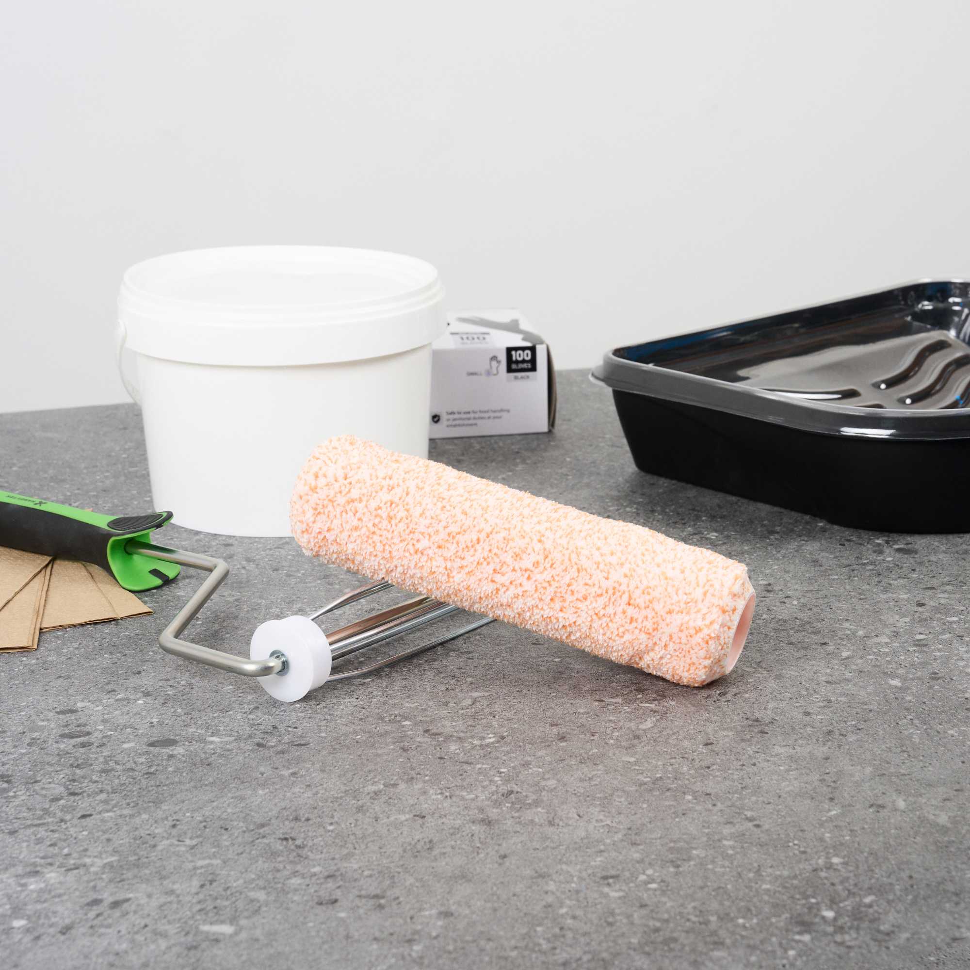 Handy Tek Microfiber Roller Cover - Shed-Resistant, with 3/8" Nap - 9" - 1 count box