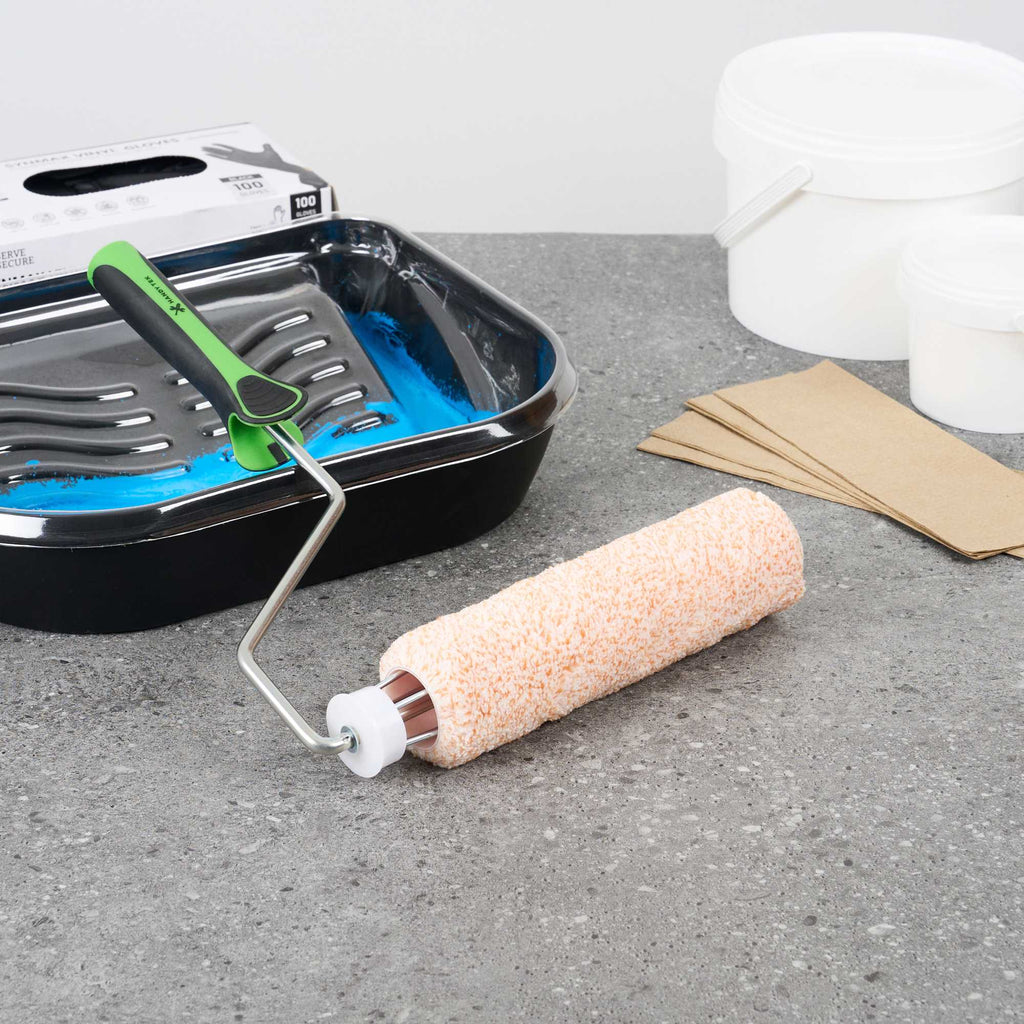 Handy Tek Microfiber Roller Cover - Shed-Resistant, with 3/8" Nap - 9" - 96 count box