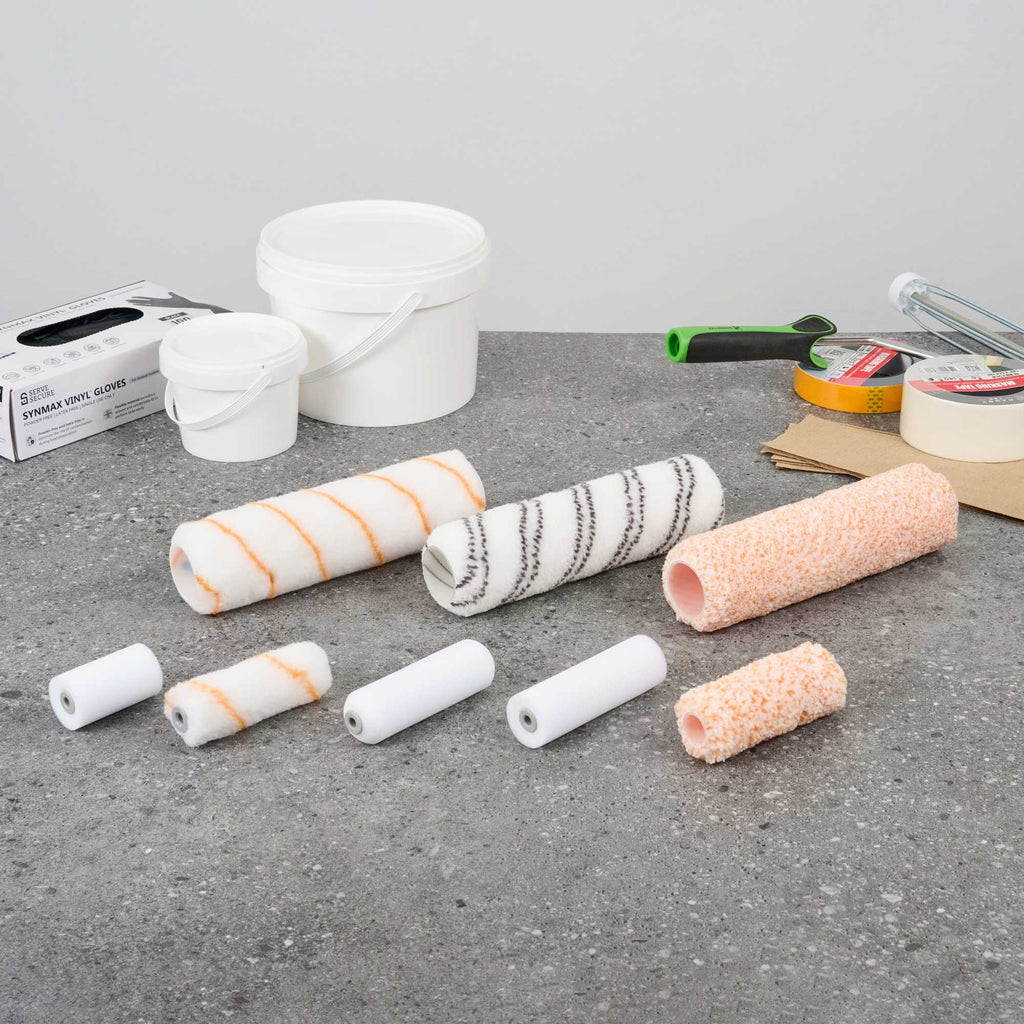 Handy Tek Foam Mini Roller Cover - High Density, Shed-Resistant - 4" - 10 count box