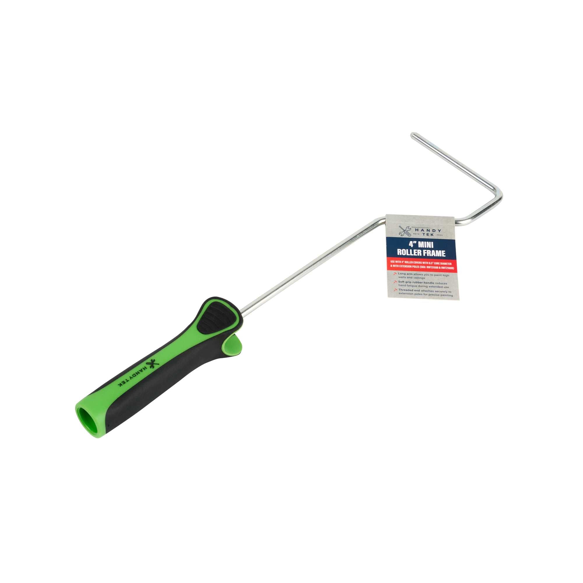 Handy Tek Mini Roller Frame - Long and Soft Grip Handle - 4" - 1 count box