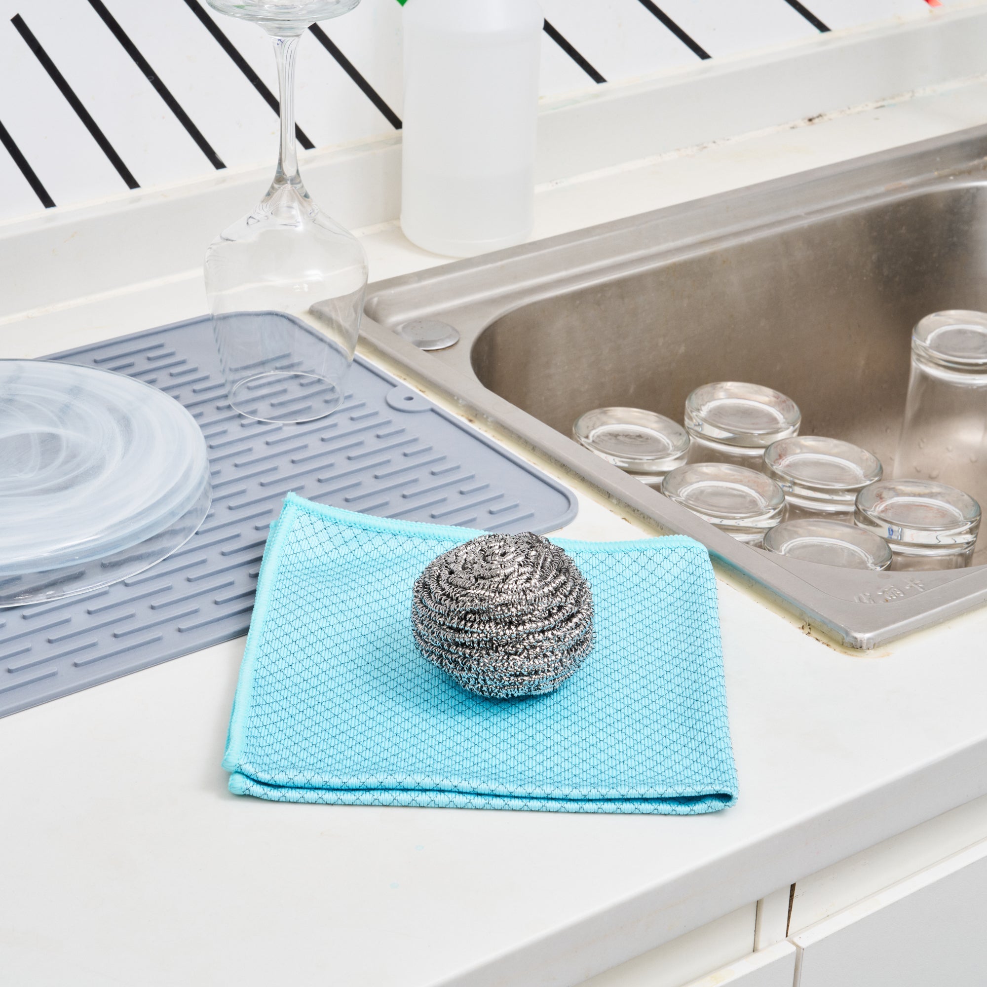 Clean Tek Professional 50g Stainless Steel Scrubber - 10 count box