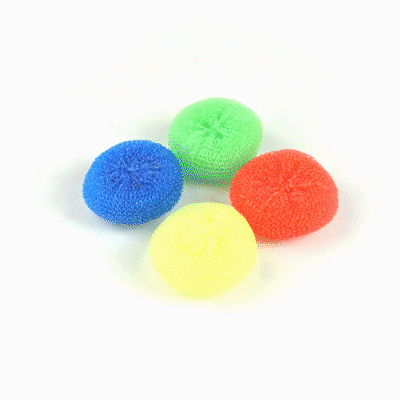 Clean Tek Professional Assorted Plastic Mesh Dish Scrubber - Non-Scratch - 40 count box