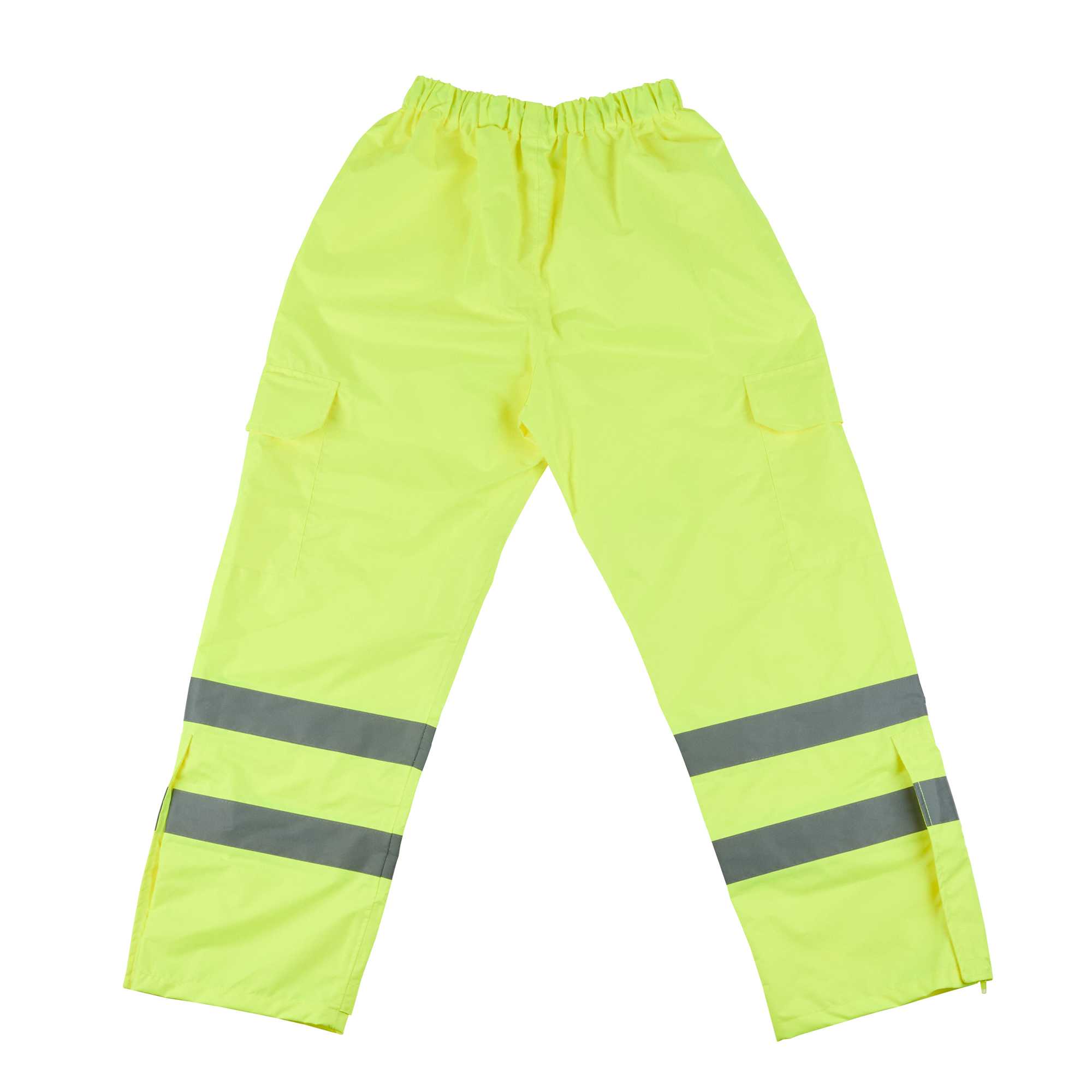 Be Safe Class E Lime 2XL High Visibility Lightweight Rain Pants - Reflective Tape - 20 count box
