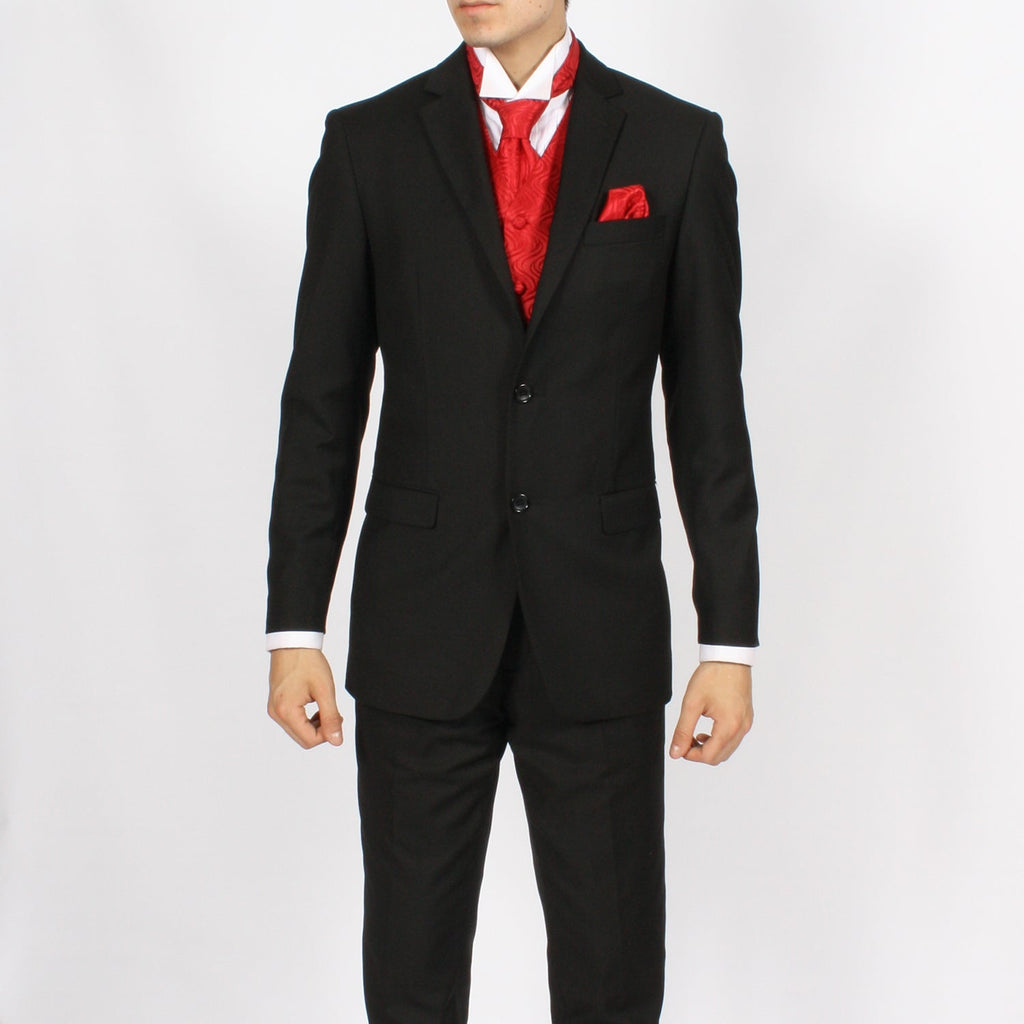 Ferrecci Mens PV150 - Red with Red Back Adjustable Vest Set