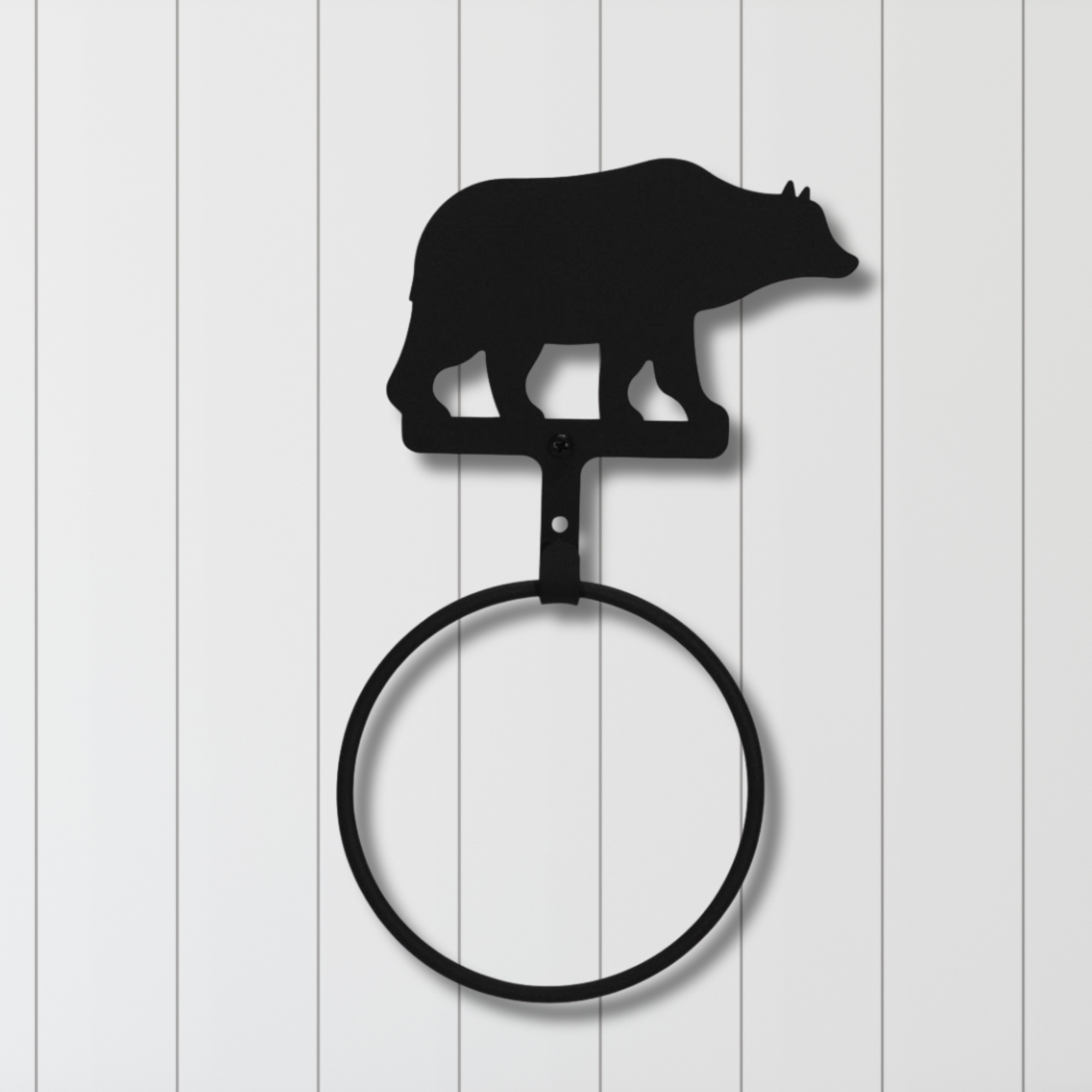 Rustic Bear Towel RIng