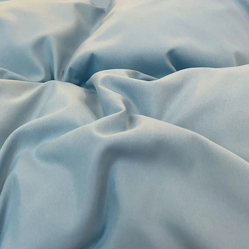 DecorBites™ Cotton Ruffle Edge Duvet Cover Set - Soft, Thick, Solid Color