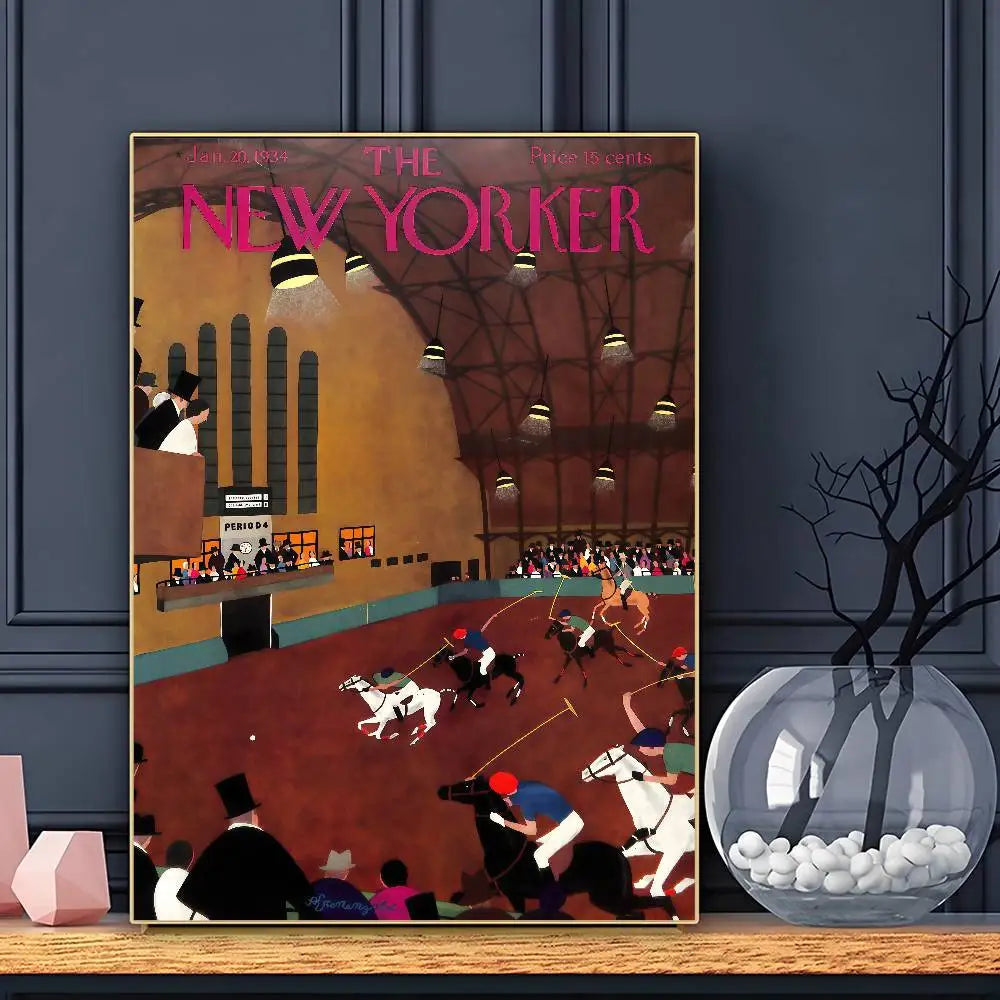 Vintage The N-New Yorker Poster HD Posters Home Room Bar Cafe Decor Wall Art Painting Picture