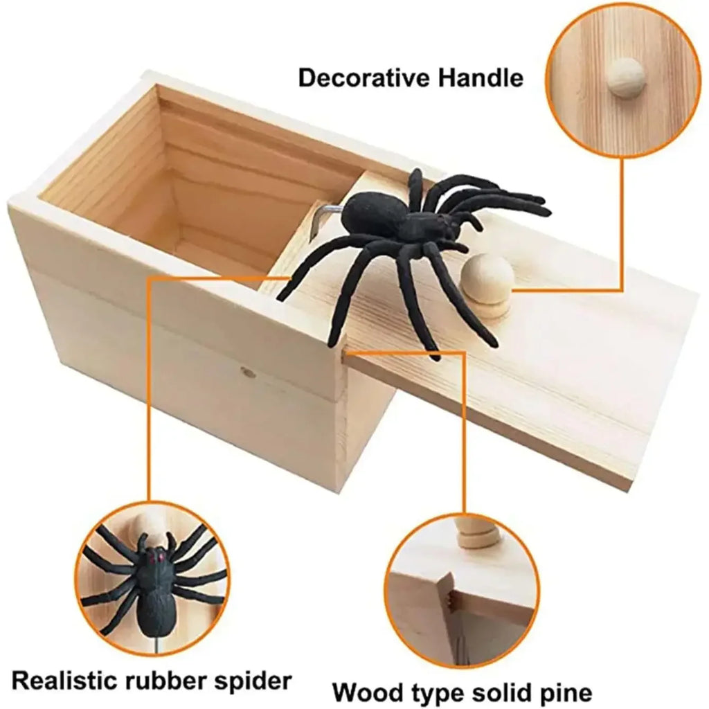 Wooden Surprise Spider Prank Toy | Funny Practical Joke Gift