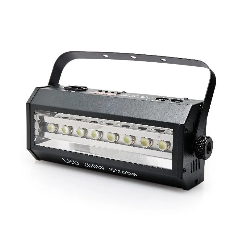 DecorBites™ 200W LED Strobe Light: Party Disco DJ Bar Flash Show Lighting