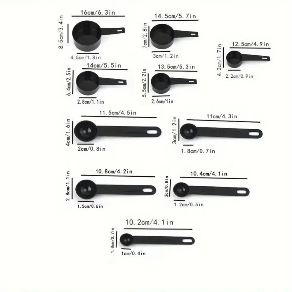 PP Measuring Spoon Set | Lightweight Plastic Kitchen Scoops