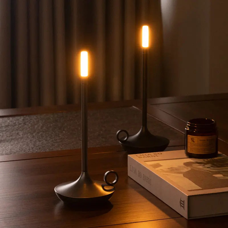 DecorBites™ LED Aladdin Candle Light Rechargeable Waterproof Table Lamp × Dinner Atmosphere