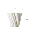 DecorBites™ Geometric Ceramic Fold Pattern Flower Vase Decorative Home Ornament