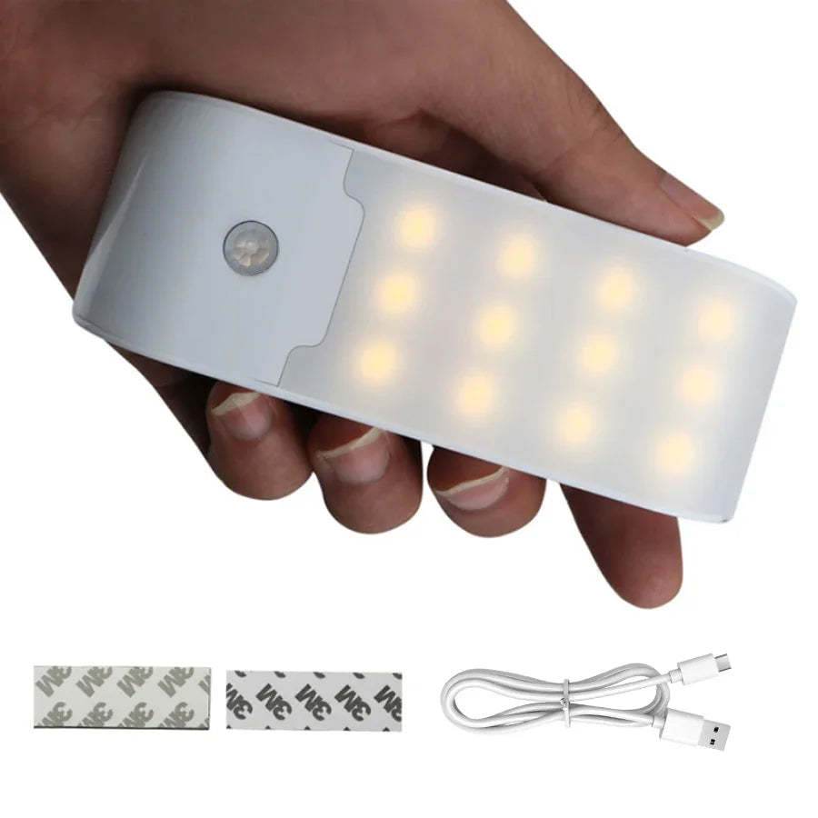 Motion Sensor LED Night Light | Rechargeable Induction Lamp for Home