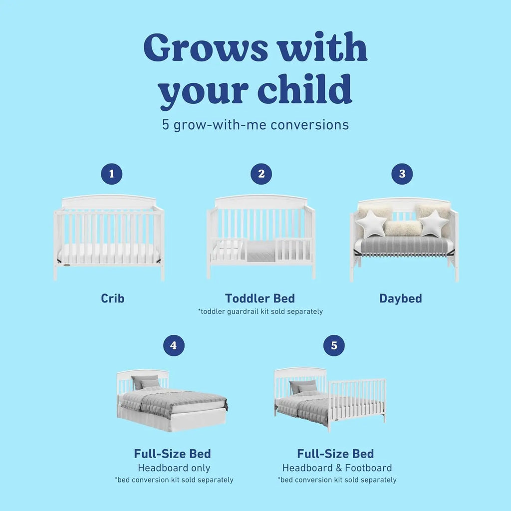 5-in-1 Convertible Crib