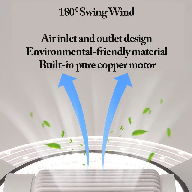 DecorBites™ LED Bladeless Ceiling Fan Dimmable Remote Modern Indoor Lightingusc