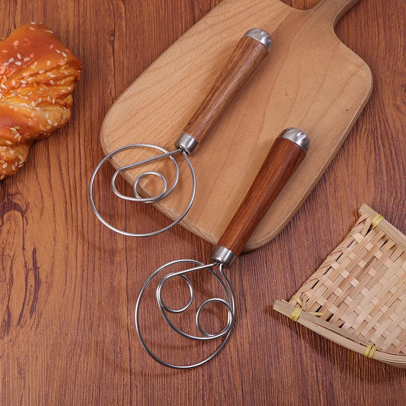 Danish Dough Whisk | Stainless Steel Mixing Rod for Baking