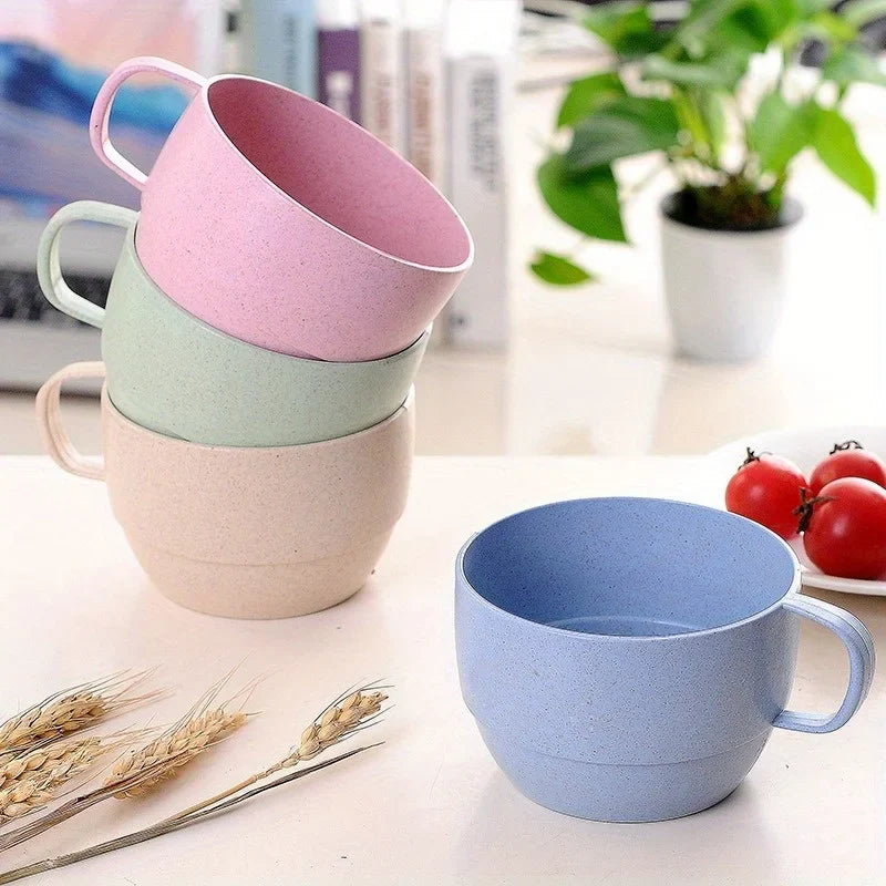 4pcs/set Multi-functional Minimalist Coffee Drink Cup | Portable Colorful Large Cup Set